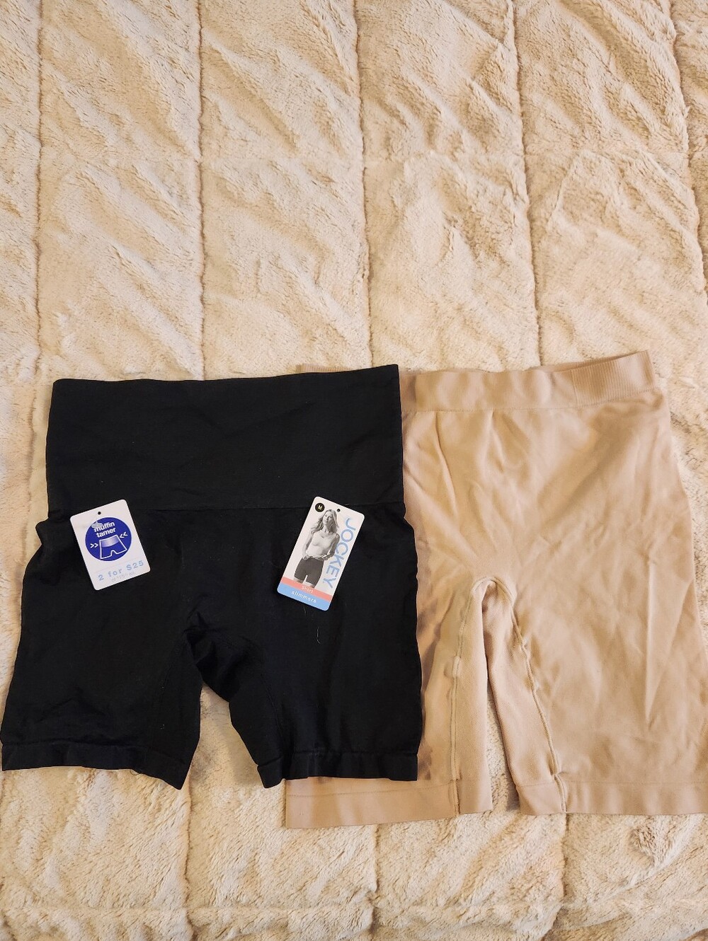 Lot Of Jockey - Slimmer Short Shapewear, Black NWT, Nude Tan EUC, Sz Med
